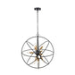 Luna Matt Black and Brushed Gold Metal Sputnik Pendant