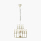 Giry Antique Silver Leaf Metal Multii Arm Chandelier Pendant