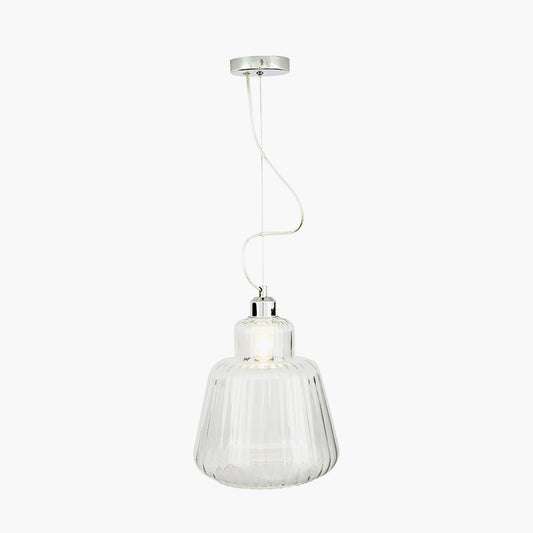 Porto Clear Optic Glass Tapered Pendant
