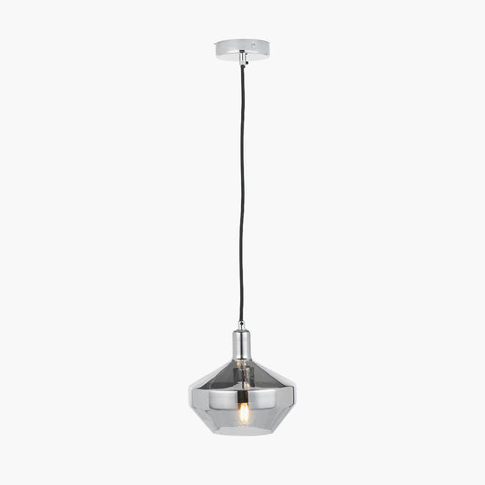 Jaxon Shiny Smoked Glass Domed Pendant