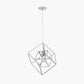 Alessio Shiny Nickel Metal Cube Pendant