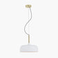 Anke Matt White Domed Metal Pendant