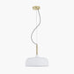 Anke Matt White Domed Metal Pendant