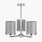 Midland Brushed Nickel and Grey Marble Effect 3 Arm Pendant
