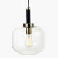 Florence Black Metal and Glass Pendant