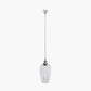 Clio Antique Silver Metal and Clear Glass Pendant