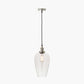 Clio Antique Silver Metal and Clear Glass Pendant