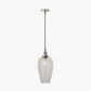 Clio Antique Silver Metal and Smoked Glass Pendant