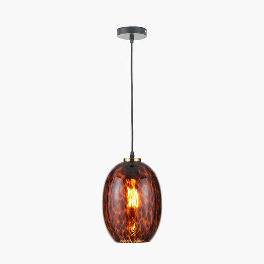 Lucien Tortoiseshell Egg Glass Pendant