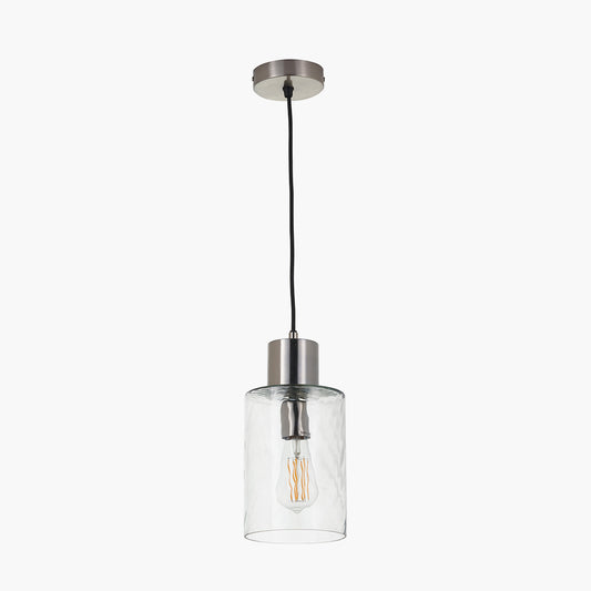 Loxley Ripple Effect Clear Glass Pendant