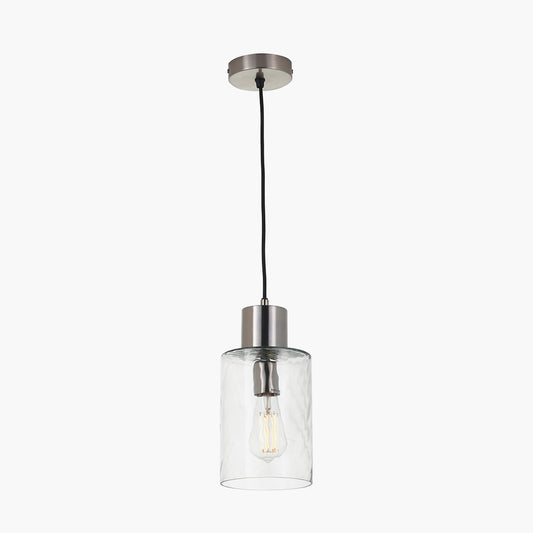 Loxley Ripple Effect Clear Glass Pendant