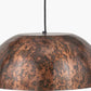 Mason Copper Effect Wide Domed Metal Pendant