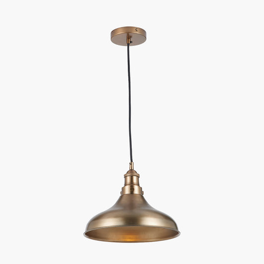 Ellis Antique Brass Café Metal Pendant