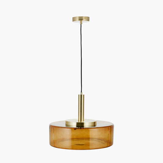 Lumi Chestnut Brown Large Glass Pendant