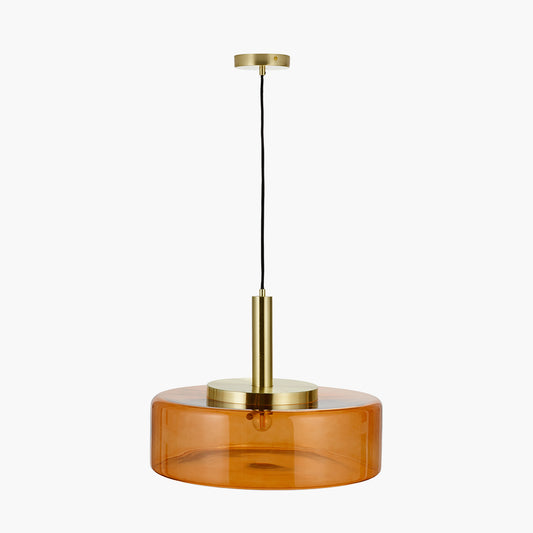 Lumi Orange Large Glass Pendant