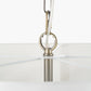 Seraphine Matt Antique Brass Metal and White Cotton Mix Scallop Shaded 5 Arm Pendant