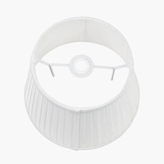 Lyndon 35cm Ivory Silk Mix Knife Pleat Tapered Lampshade