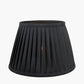 Lyndon 40cm Black Silk Mix Knife Pleat Tapered Lampshade