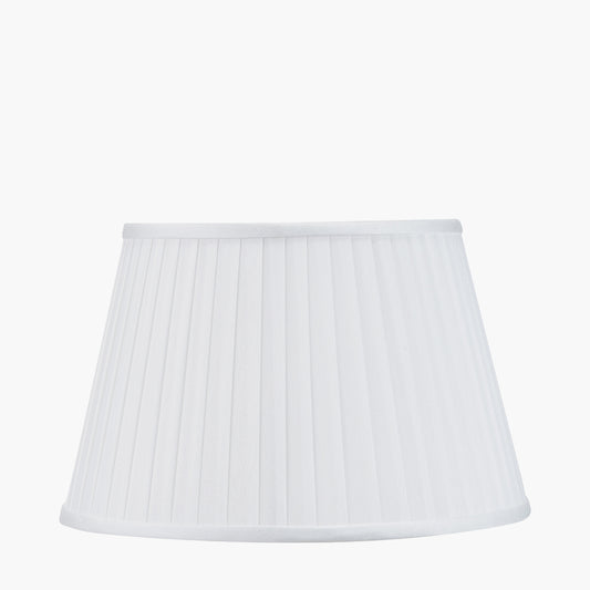 Lyndon 40cm Ivory Silk Mix Knife Pleat Tapered Lampshade