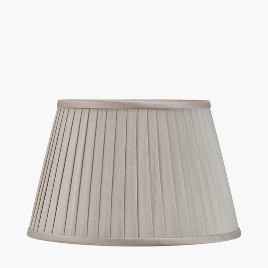 Lyndon 40cm Taupe Silk Mix Knife Pleat Tapered Lampshade