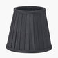 Lyndon 15cm Black Silk Mix Knife Pleat Tapered Lampshade