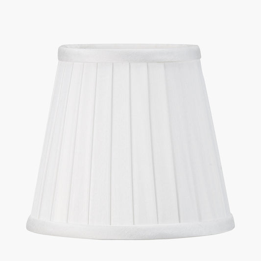 Lyndon 15cm Ivory Silk Mix Knife Pleat Tapered Lampshade