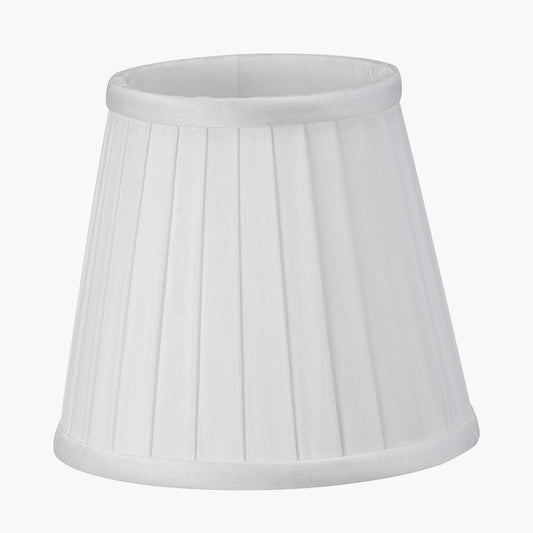 Lyndon 15cm Ivory Silk Mix Knife Pleat Tapered Lampshade