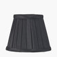 Lyndon 17cm Black Silk Mix Knife Pleat Tapered Lampshade