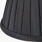 Lyndon 17cm Black Silk Mix Knife Pleat Tapered Lampshade