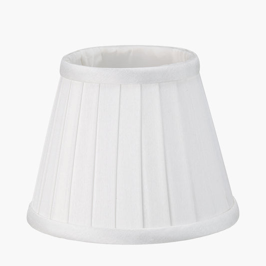 Lyndon 17cm Ivory Silk Mix Knife Pleat Tapered Lampshade