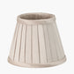 Lyndon 17cm Taupe Silk Mix Knife Pleat Tapered Lampshade