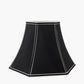 Lyla 25cm Black Silk Mix Bowed Lampshade