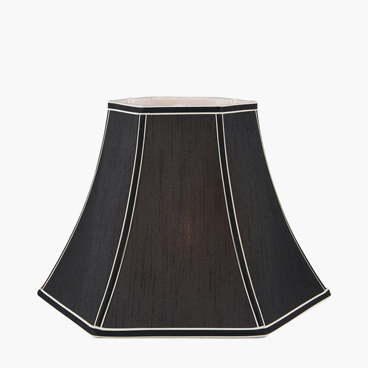 Lyla 30cm Black Silk Mix Bowed Lampshade