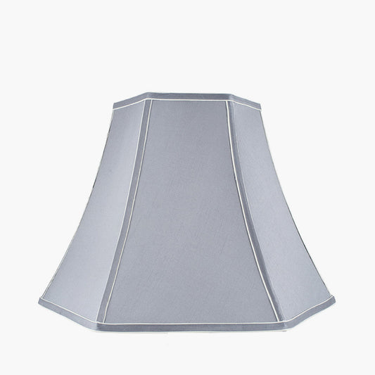 Lyla 45cm Steel Grey Silk Mix Bowed Lampshade