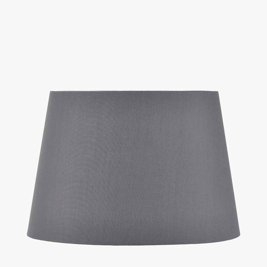 Adelaide 40cm Steel Grey Tapered Cotton Mix Lampshade