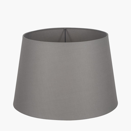 Adelaide 40cm Steel Grey Tapered Cotton Mix Lampshade