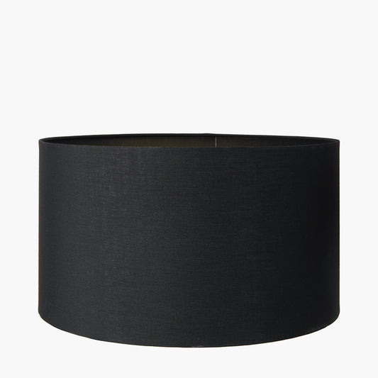 Harry 40cm Black Cotton Mix Cylinder Lampshade