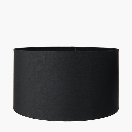 Harry 45cm Black Cotton Mix Cylinder Lampshade