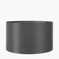 Zara 40cm Steel Grey Silk Lined Cylinder Lampshade