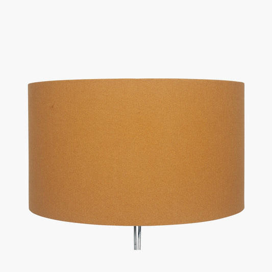 Henry 40cm Mustard Handloom Cylinder Lampshade