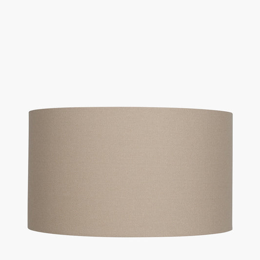 Henry 35cm Taupe Handloom Cylinder Lampshade