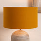 Henry 40cm Mustard Handloom Cylinder Lampshade