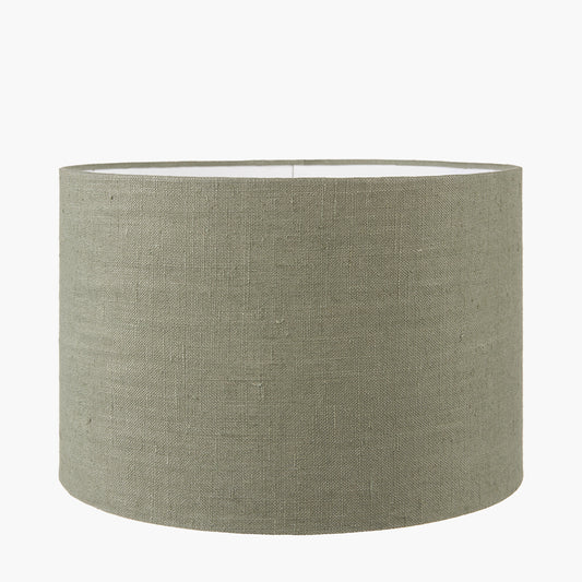 Edward 35cm Pistachio Green Linen Cylinder Lampshade