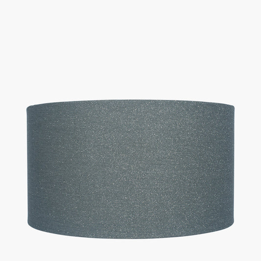 Bassey 40cm Steel Glitter Cylinder Cotton Mix Lampshade
