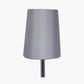 Martha 40cm Steel Grey Oval Silk Mix Tapered Lampshade