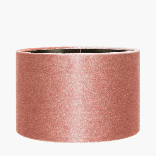 Bow 25cm Apricot Velvet Cylinder Lampshade