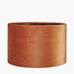 Bow 25cm Tobacco Velvet Cylinder Lampshade