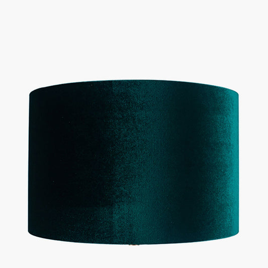 Bow 45cm Forest Green Velvet Cylinder Lampshade