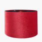 Bow 25cm Red Velvet Cylinder Lampshade