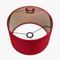 Bow 40cm Red Velvet Cylinder Lampshade